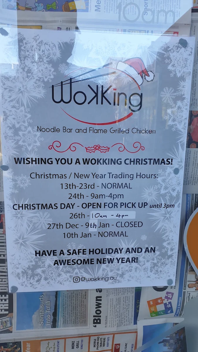 Menu, WokKing