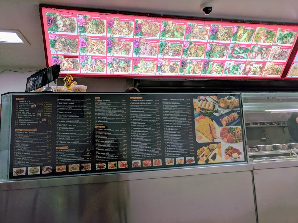 Menu, The Gap Canteen