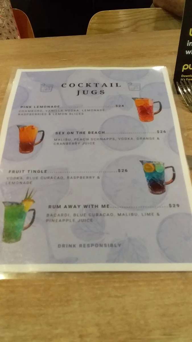 Menu, Willaston Hotel