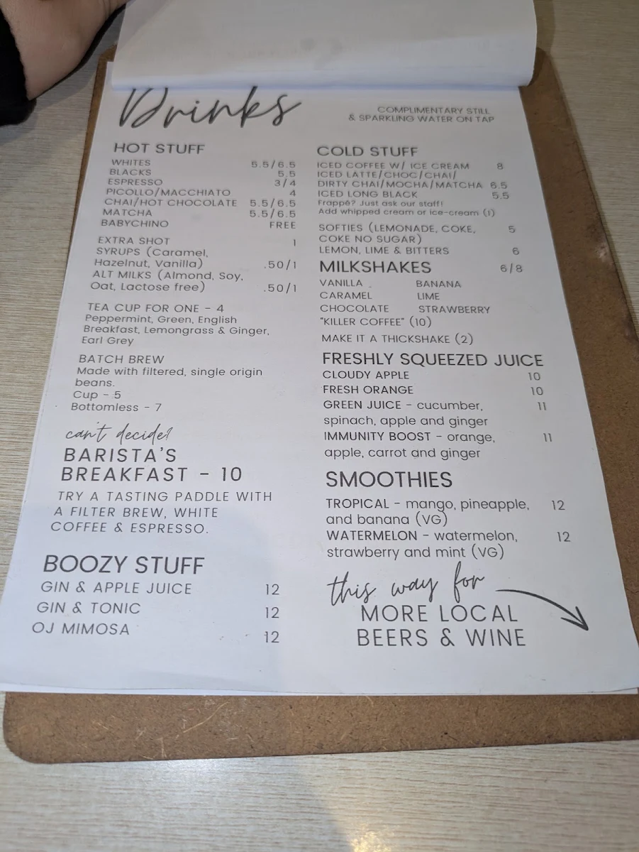 Menu, Manna McLaren Vale