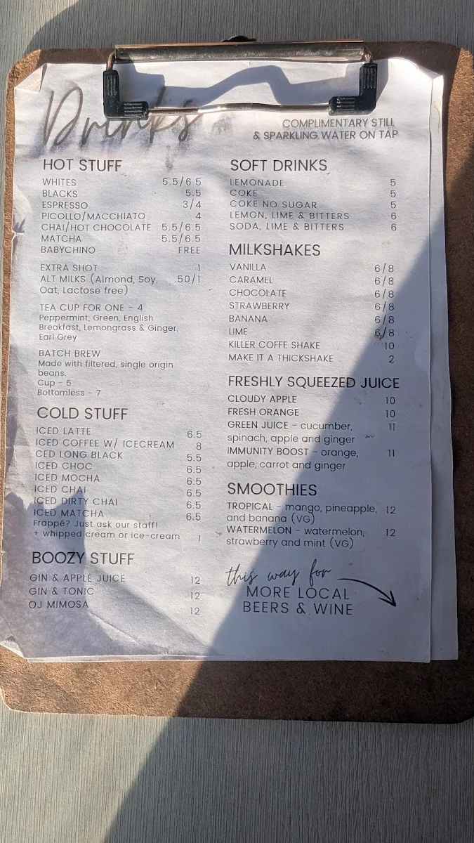 Menu, Manna McLaren Vale