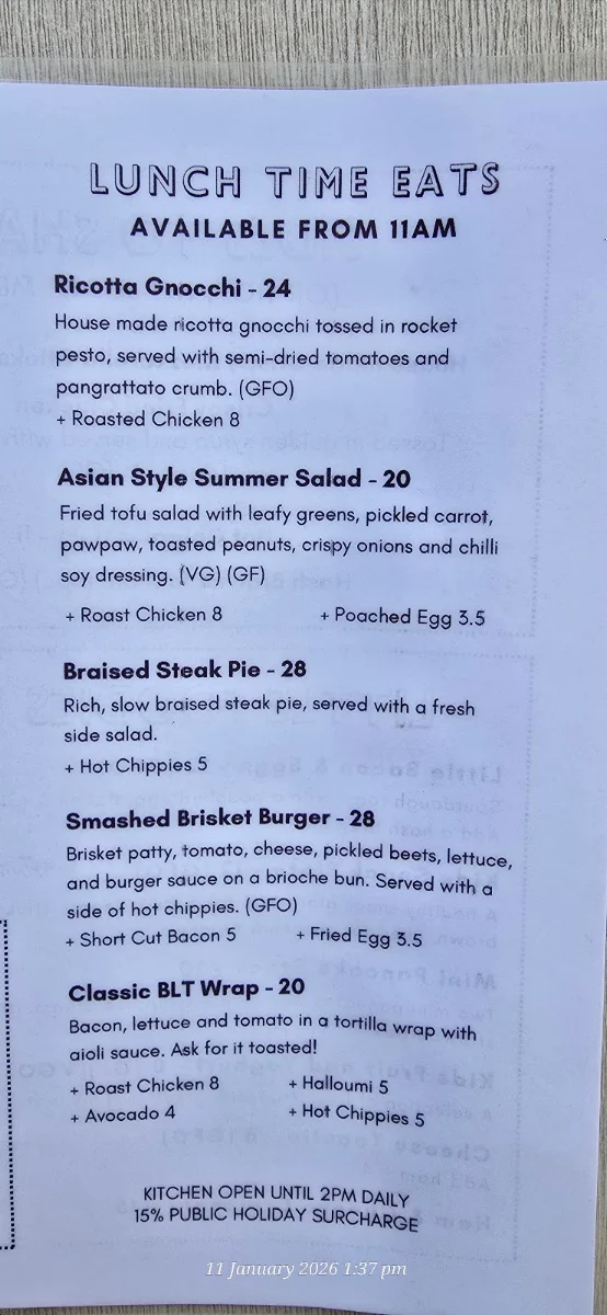 Menu, Manna McLaren Vale