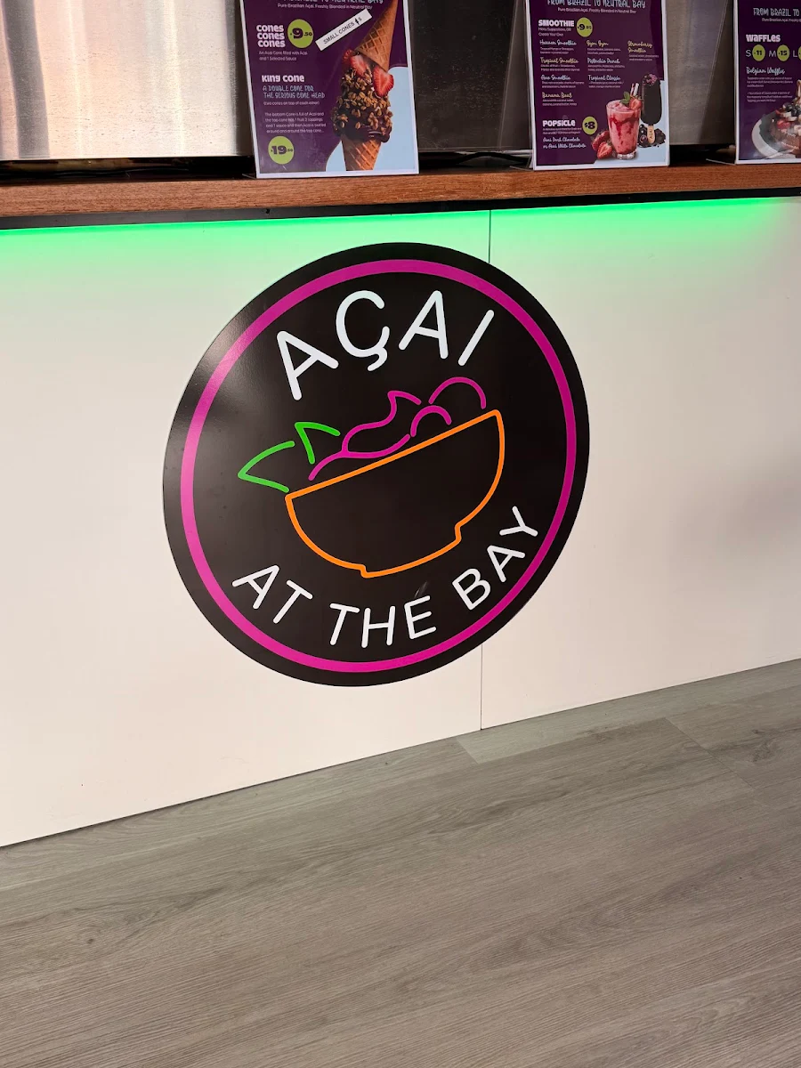 Menu, Acai at the Bay