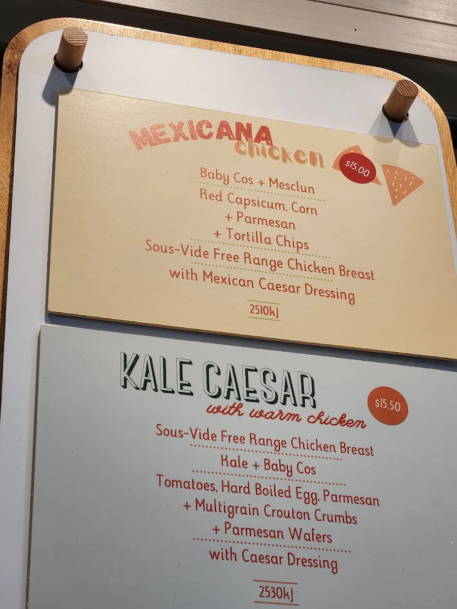 Menu, Bluebag Fresh Melbourne Quarter