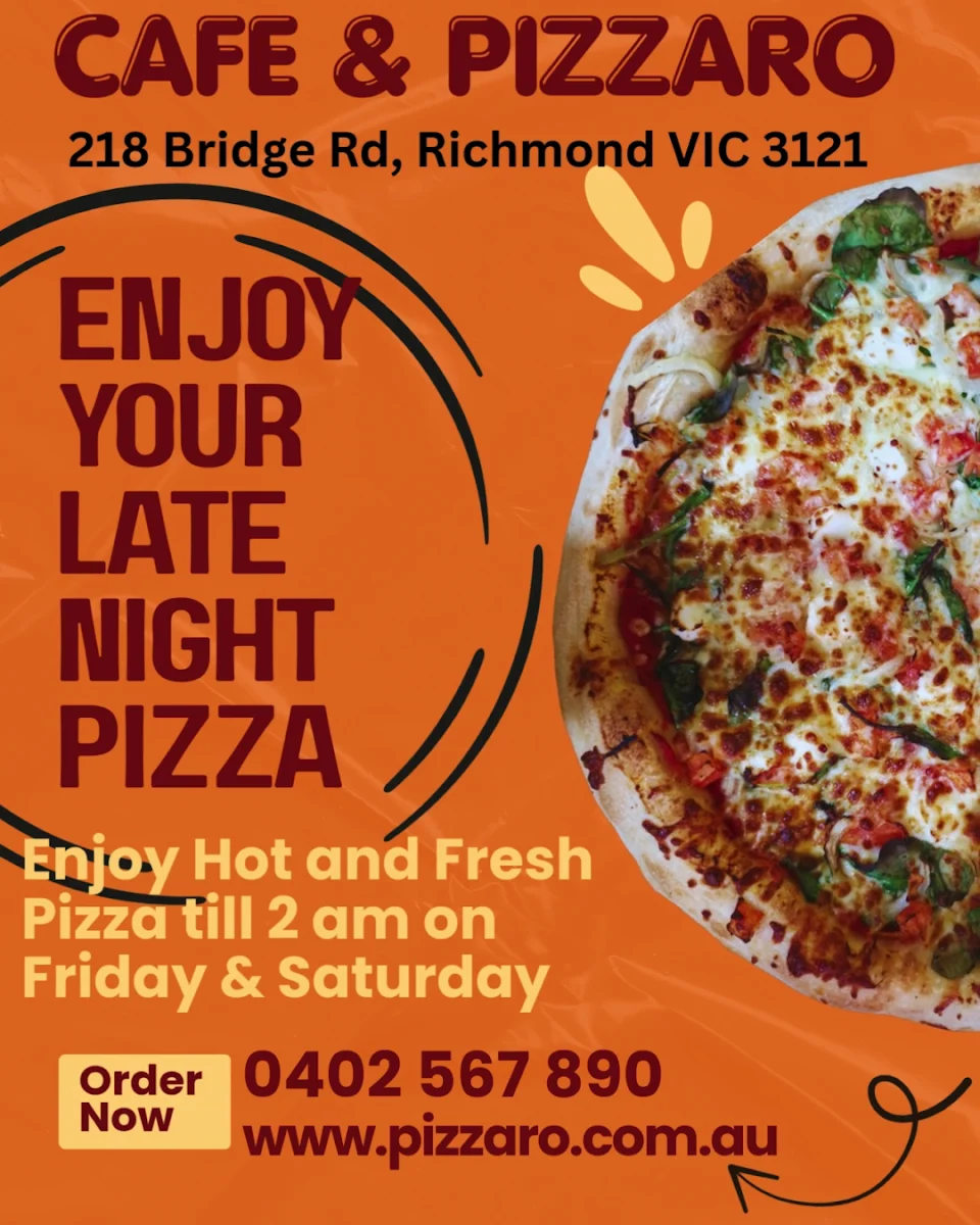 Menu, Cafe & Pizzaro