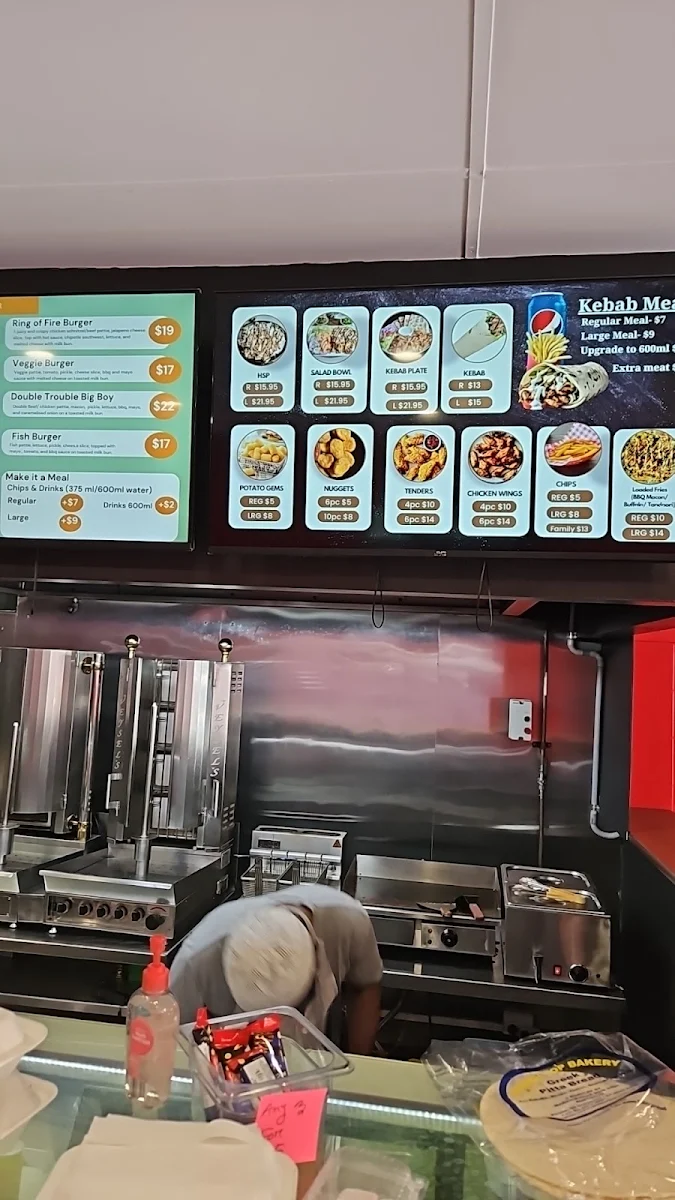 Menu, Kebab Royale Oxley