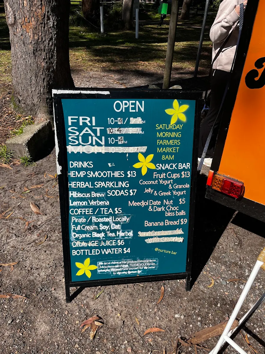 Menu, Nurture Bar