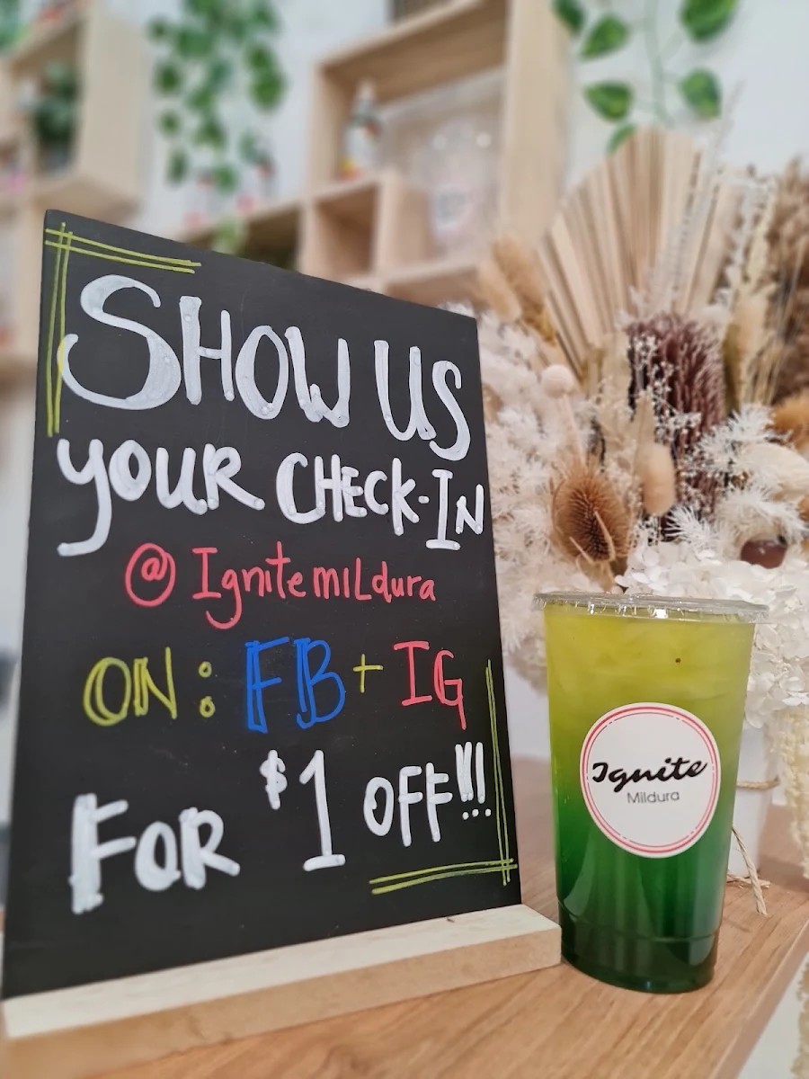 Menu, The Ignite Nutrition