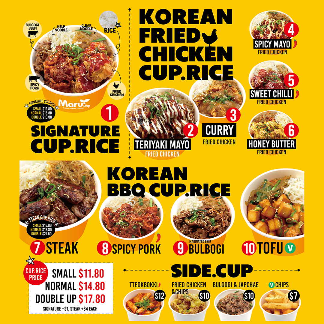 Menu, Little Maru Chermside