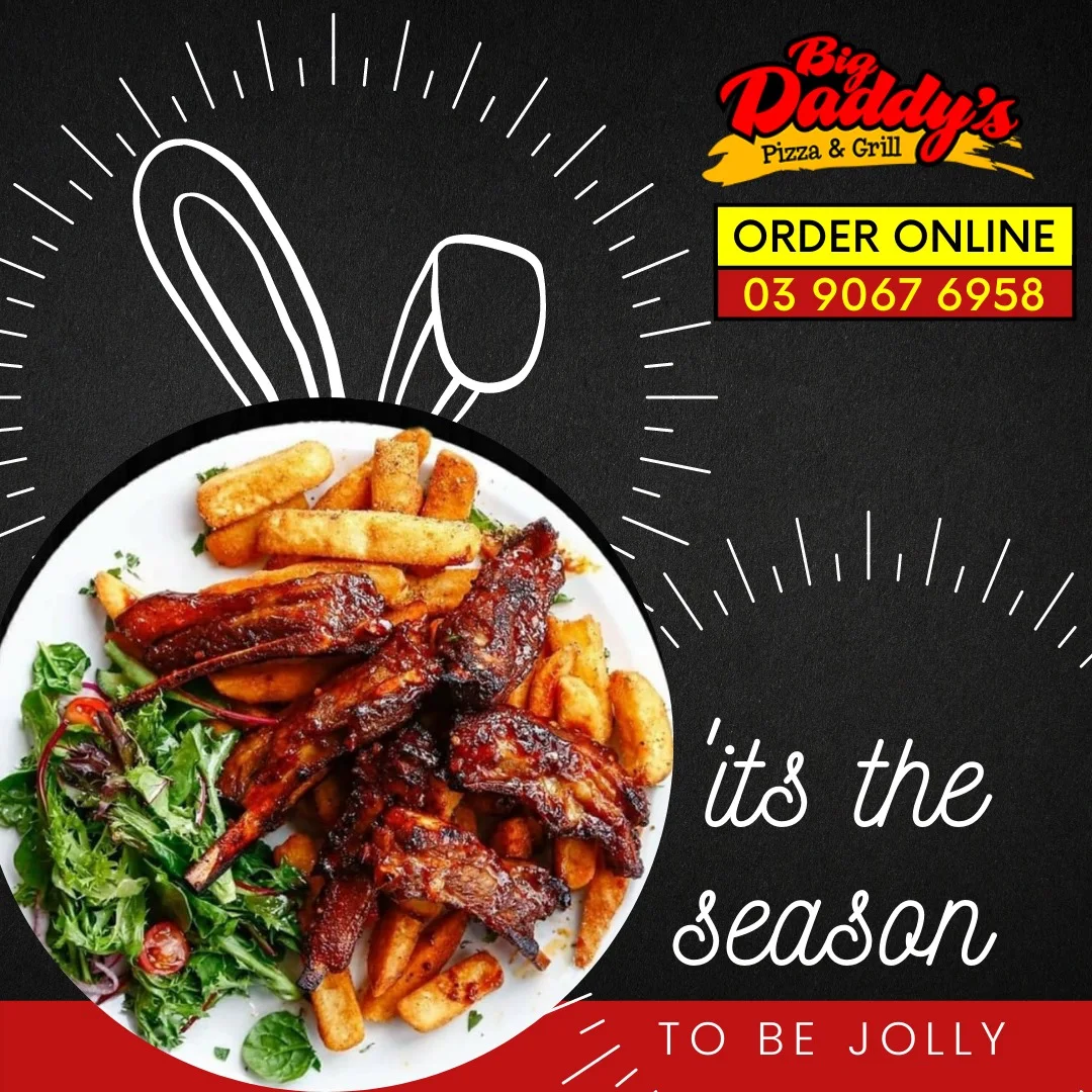 Menu, Big Daddy's Pizza and Grill