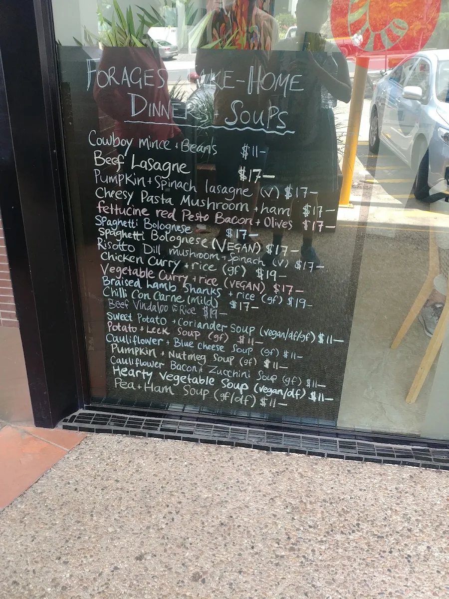 Menu, Forages Deli Cafe