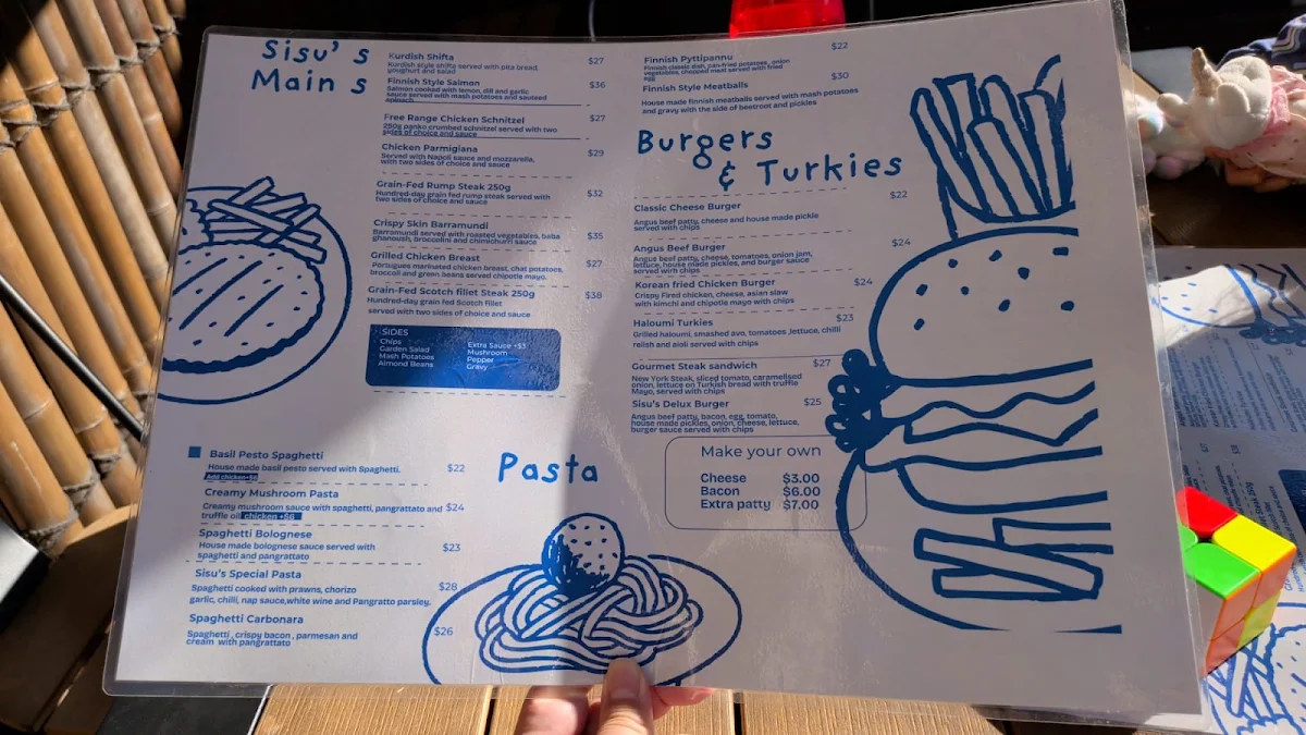 Menu, The Sisu Coffee House & Bar
