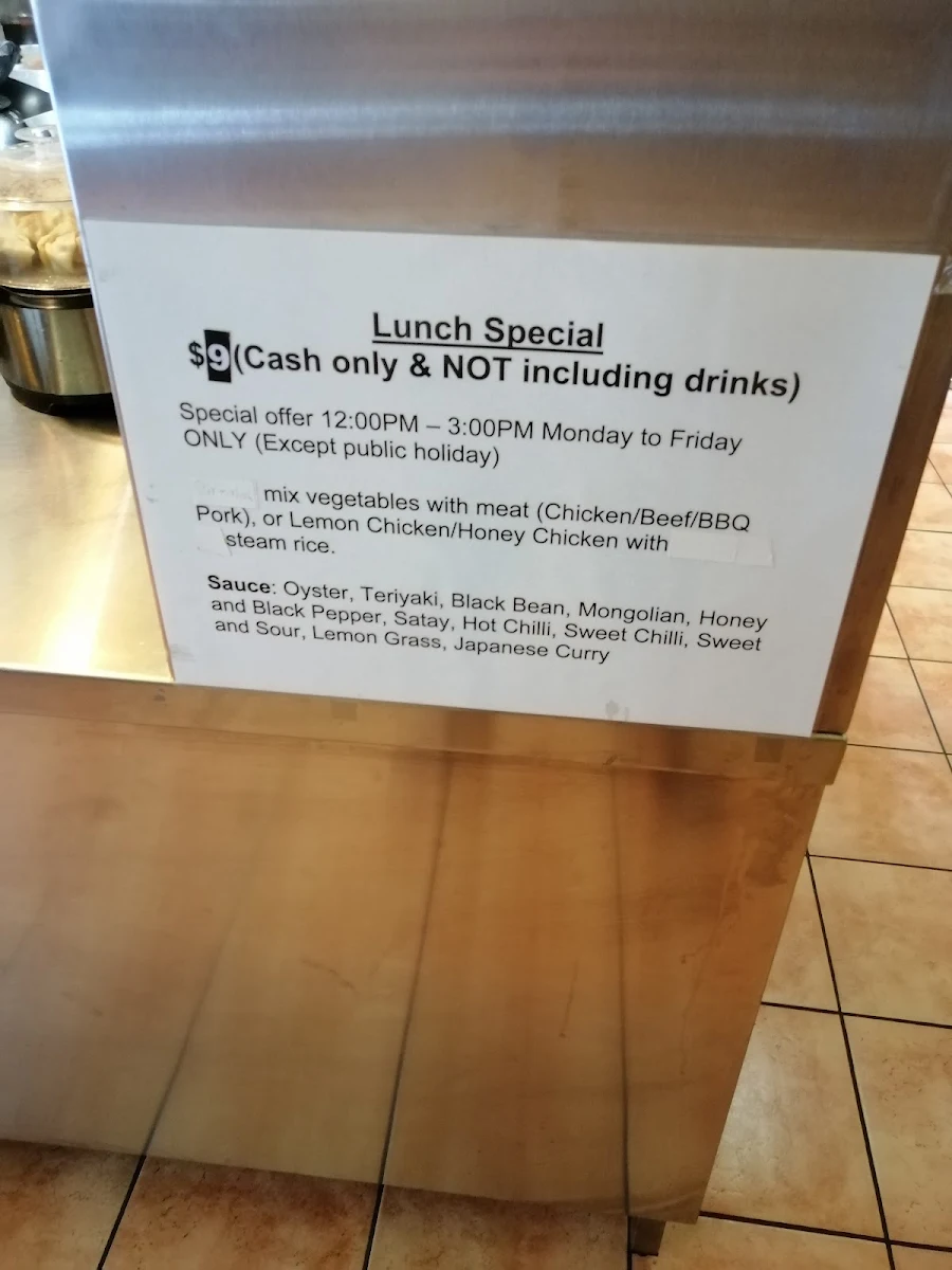 Menu, Pinewood Noodle & Sushi Bar
