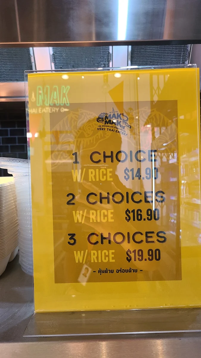 Menu, Mak Mak