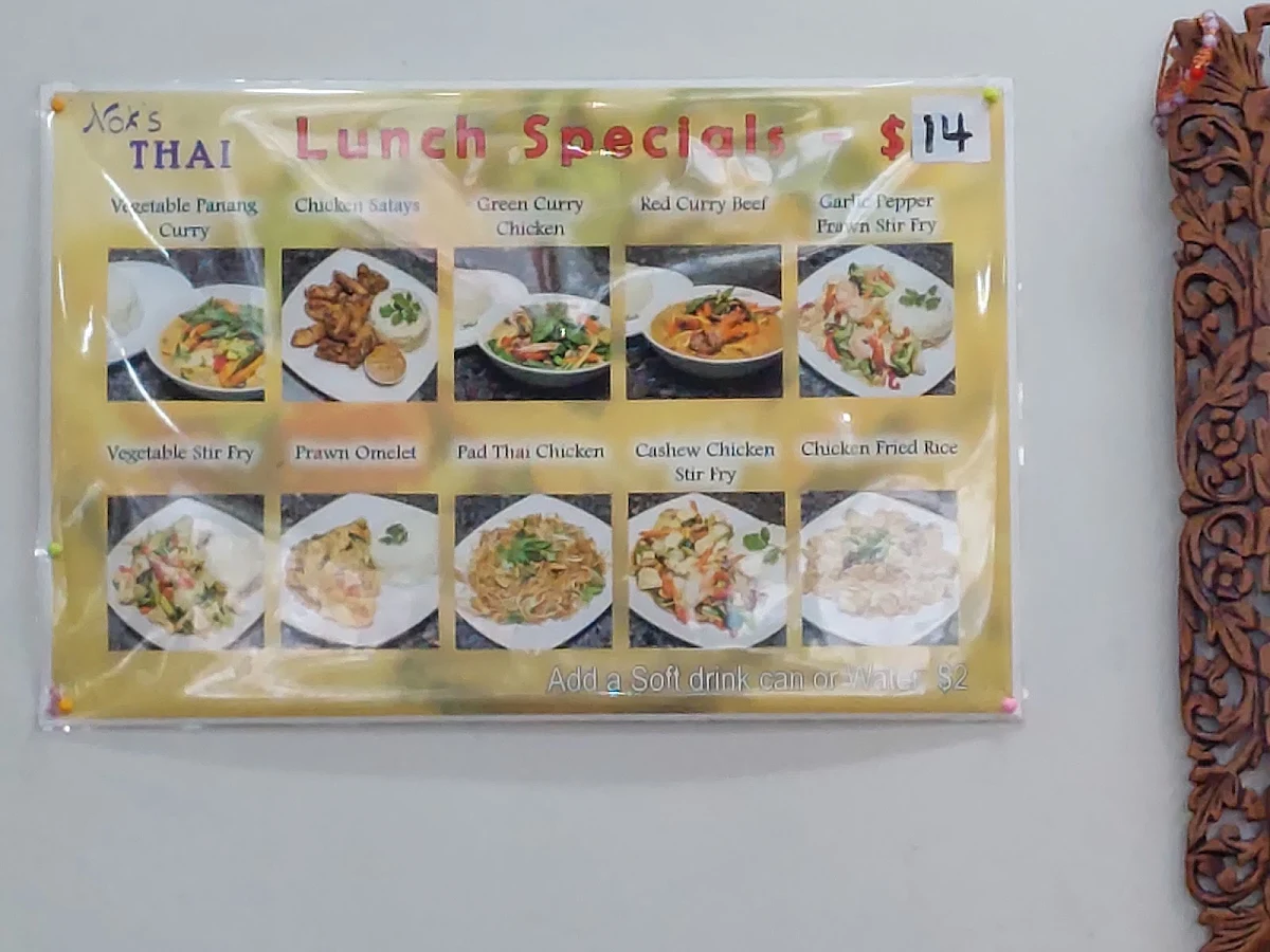 Menu, Nok's Thai @ Picnic Point