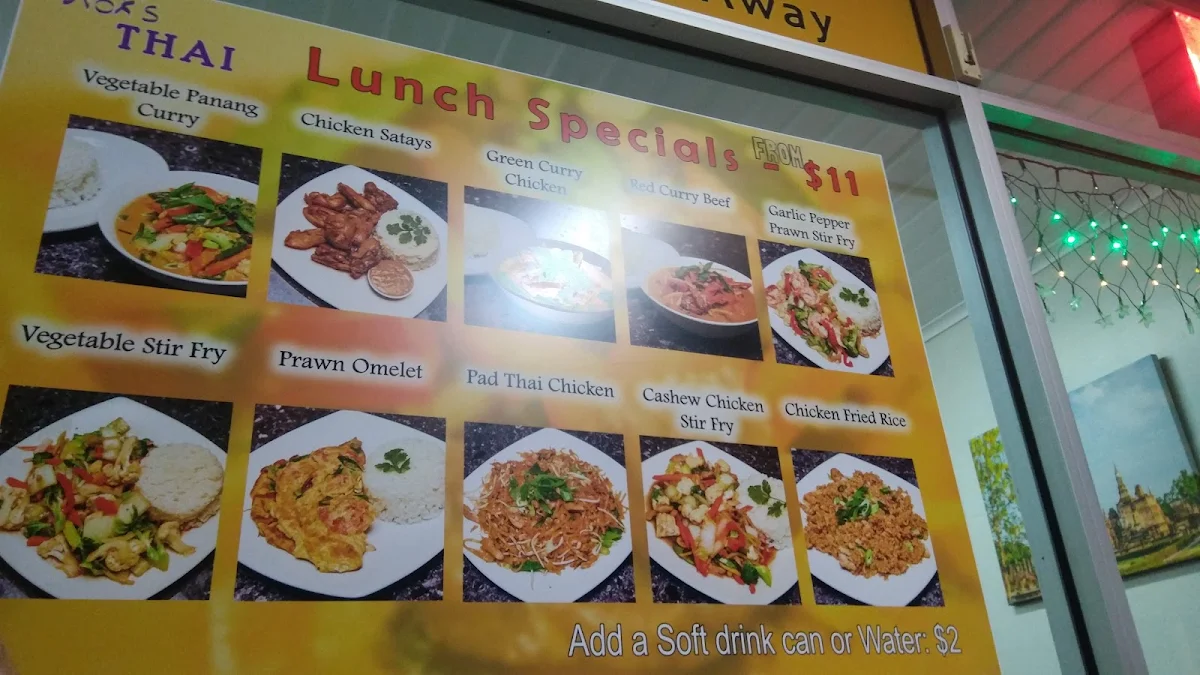 Menu, Nok's Thai @ Picnic Point