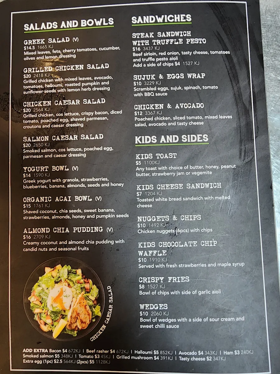 Menu, Oliver Brown
