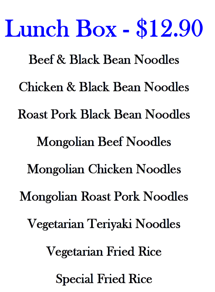 Menu, Iron Kitchen