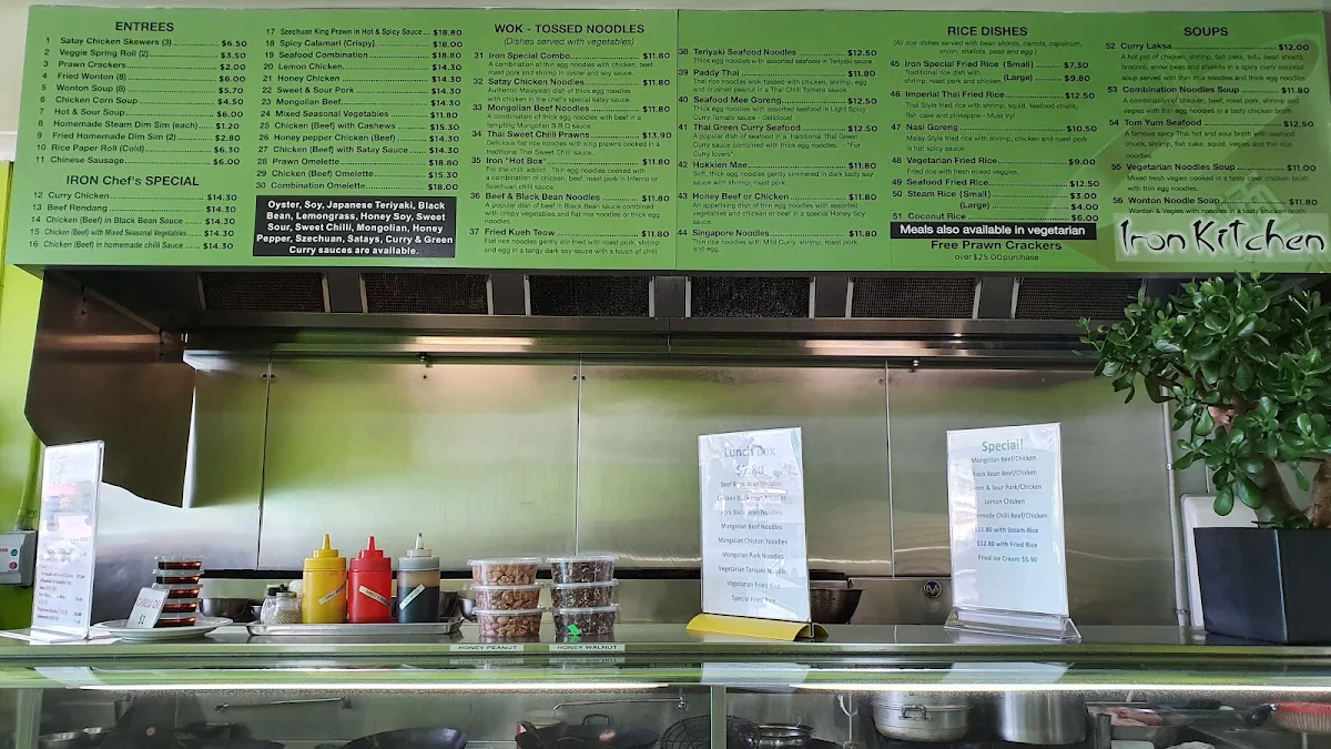 Menu, Iron Kitchen