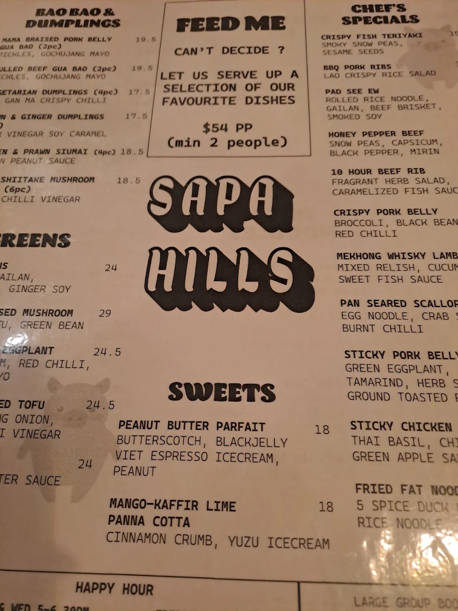 Menu, Sapa Sister
