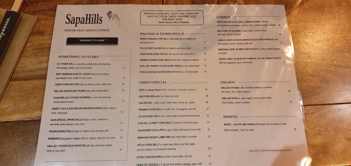 Menu, Sapa Sister