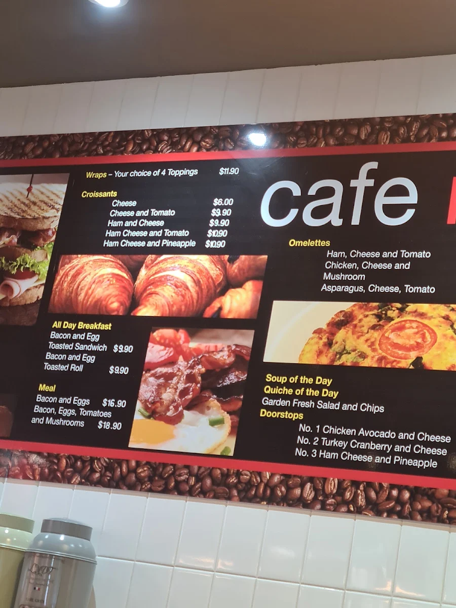 Menu, Cafe 19