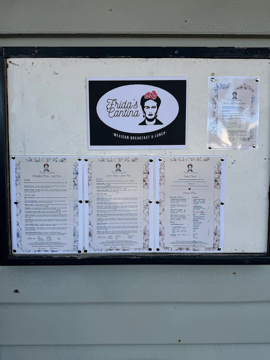 Menu, Frida's Cantina