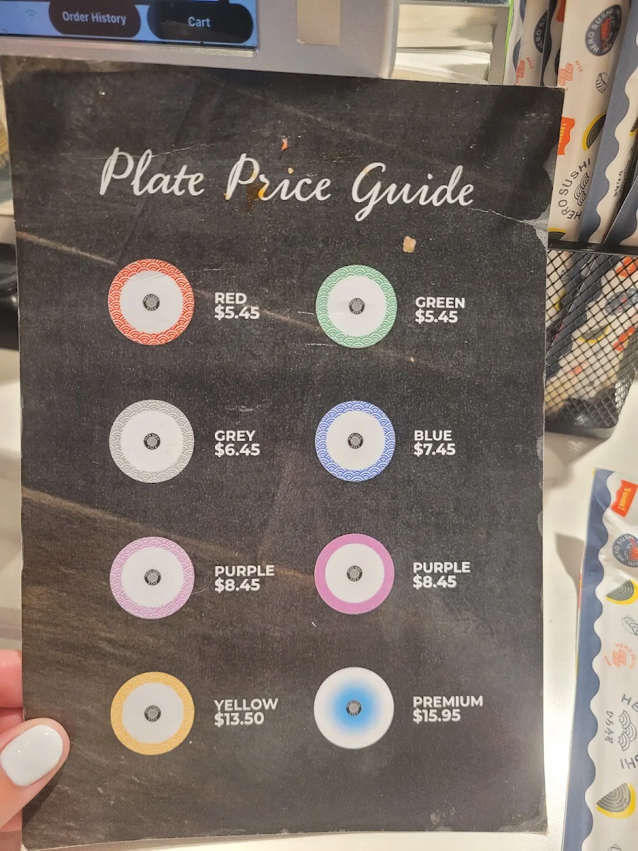 Menu, Hero Sushi