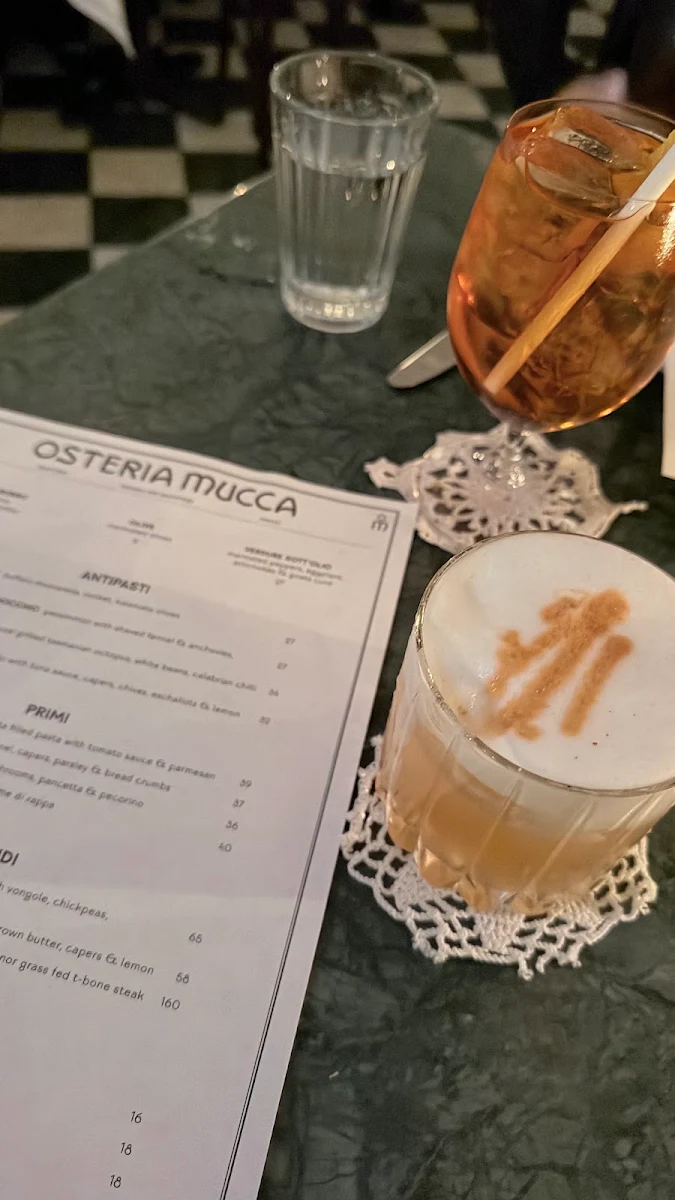 Menu, Osteria Mucca Newtown