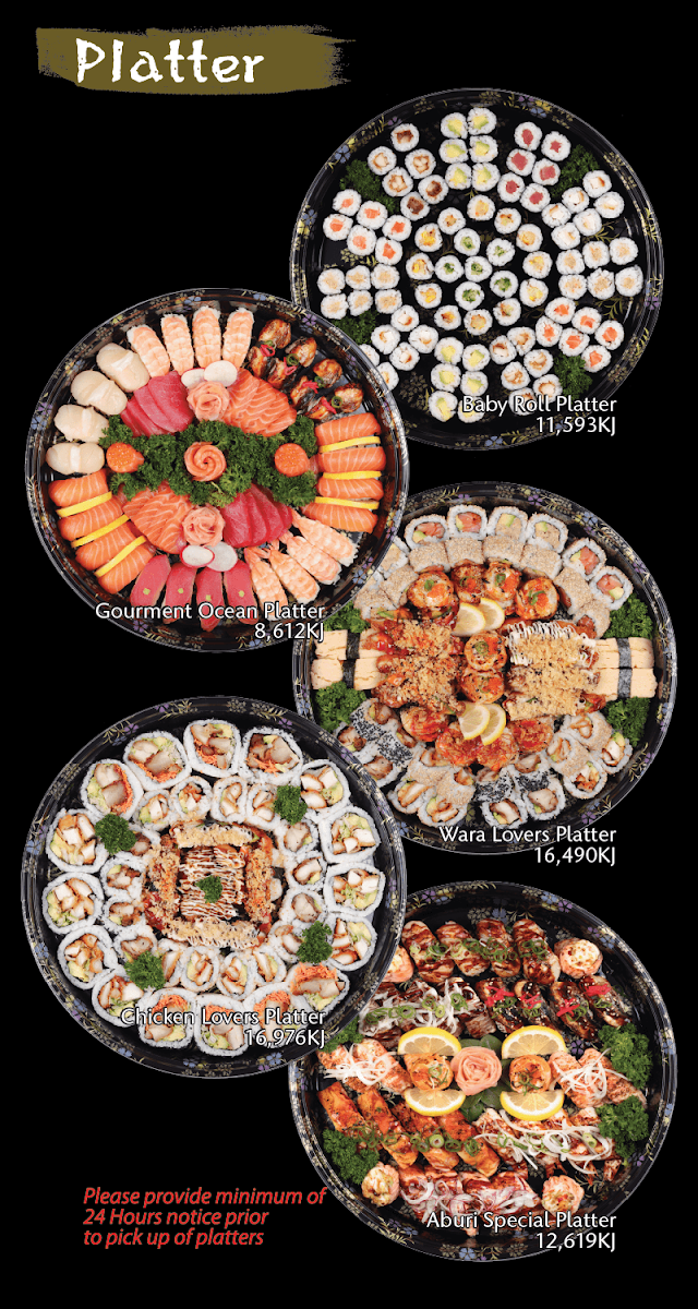 Menu, Wara Sushi