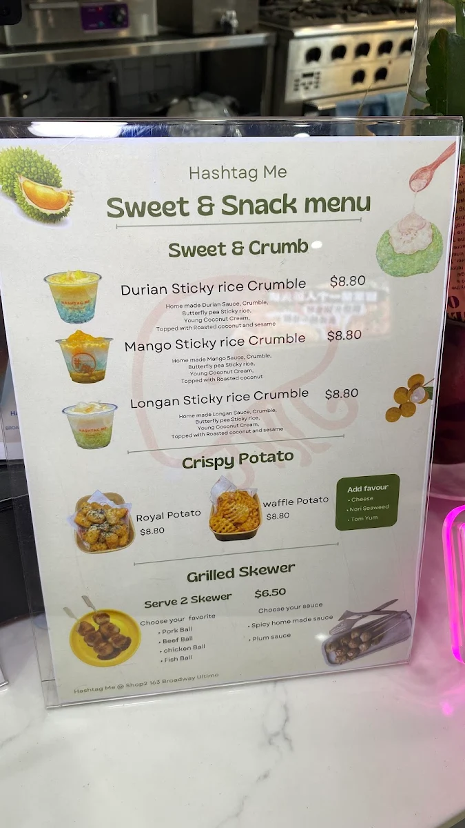 Menu, Hashtag Me X Kaprao Hero (Thai foods, dessert and beverage )