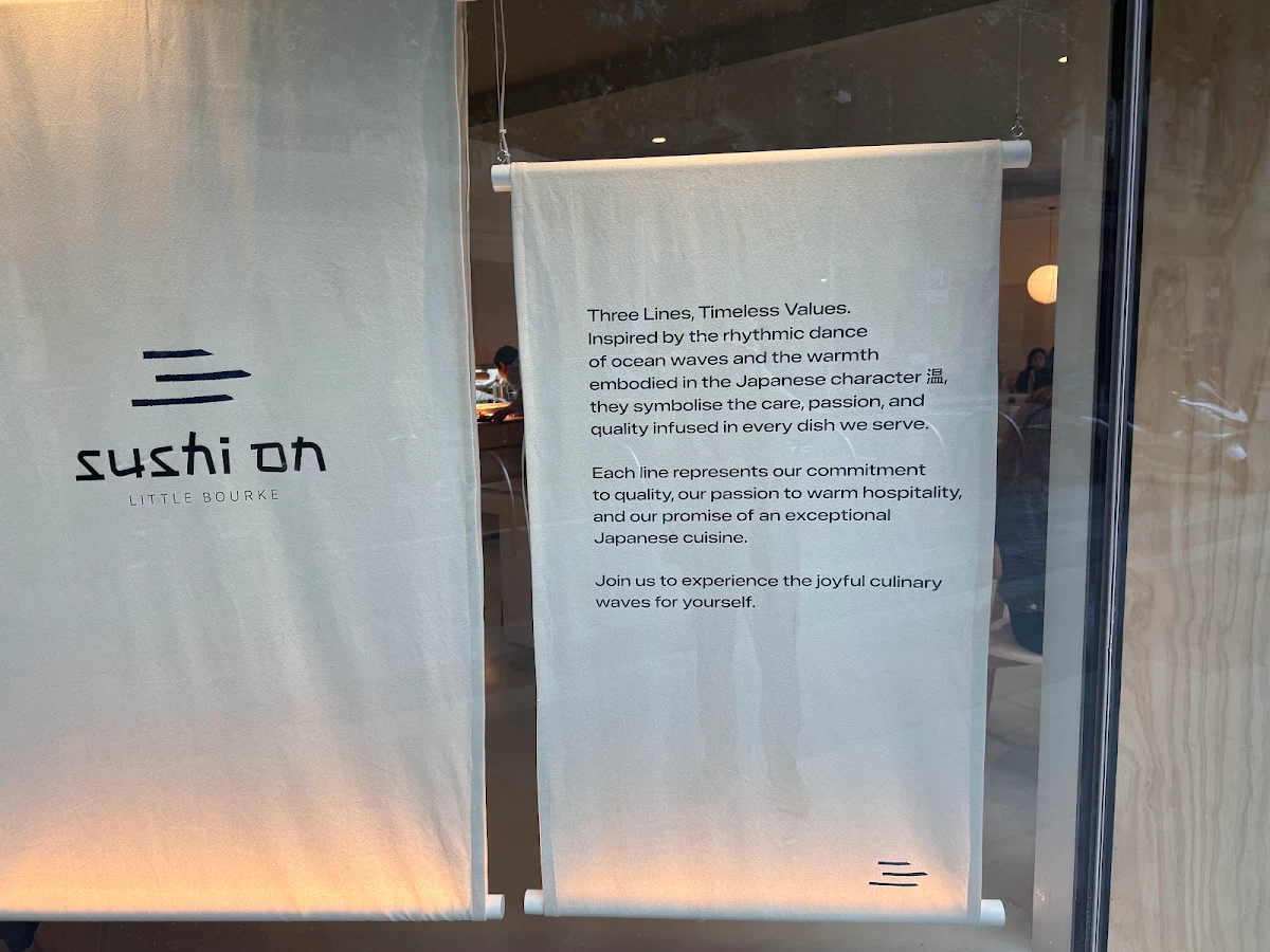 Menu, SUSHI ON Little Bourke