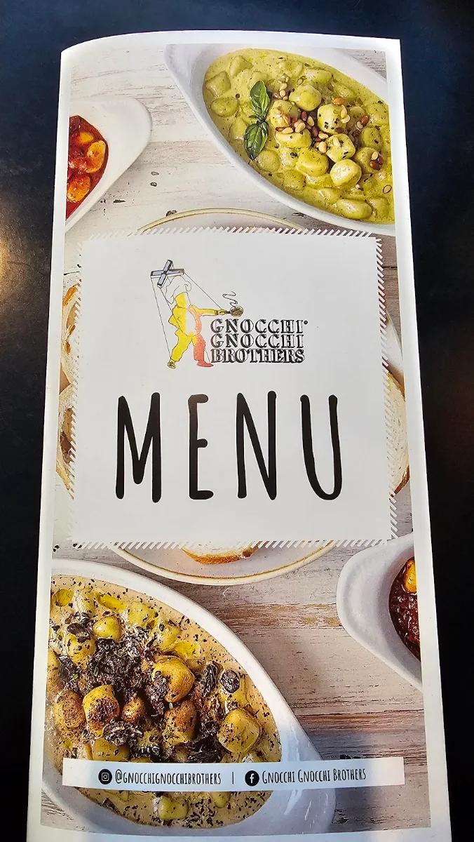 Menu, Gnocchi Gnocchi Brothers, Morayfield