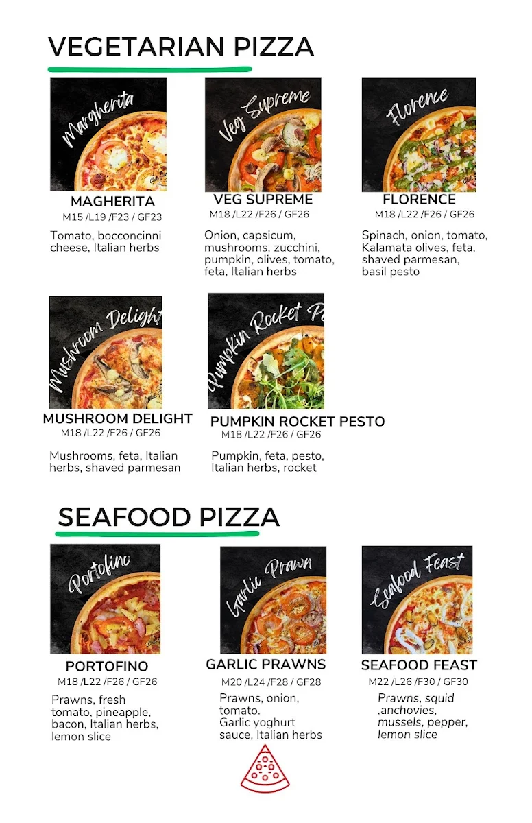 Menu, Chili Jam Pizza
