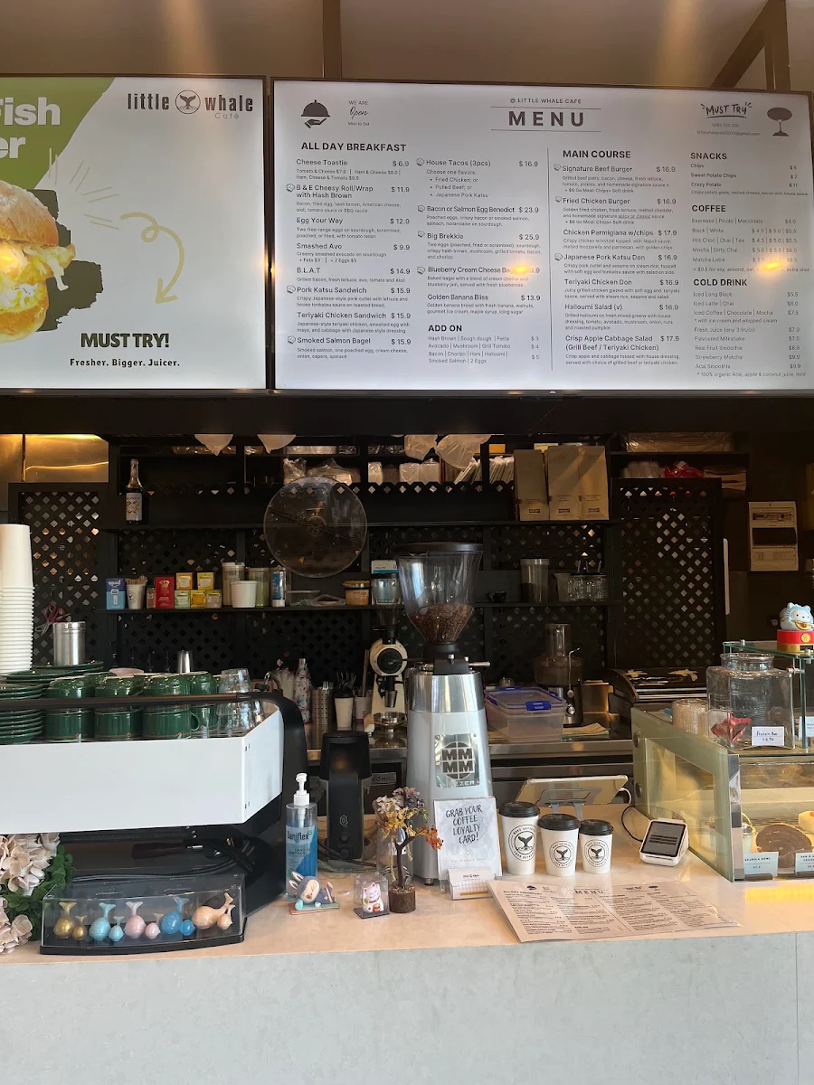 Menu, Little Whale Cafe