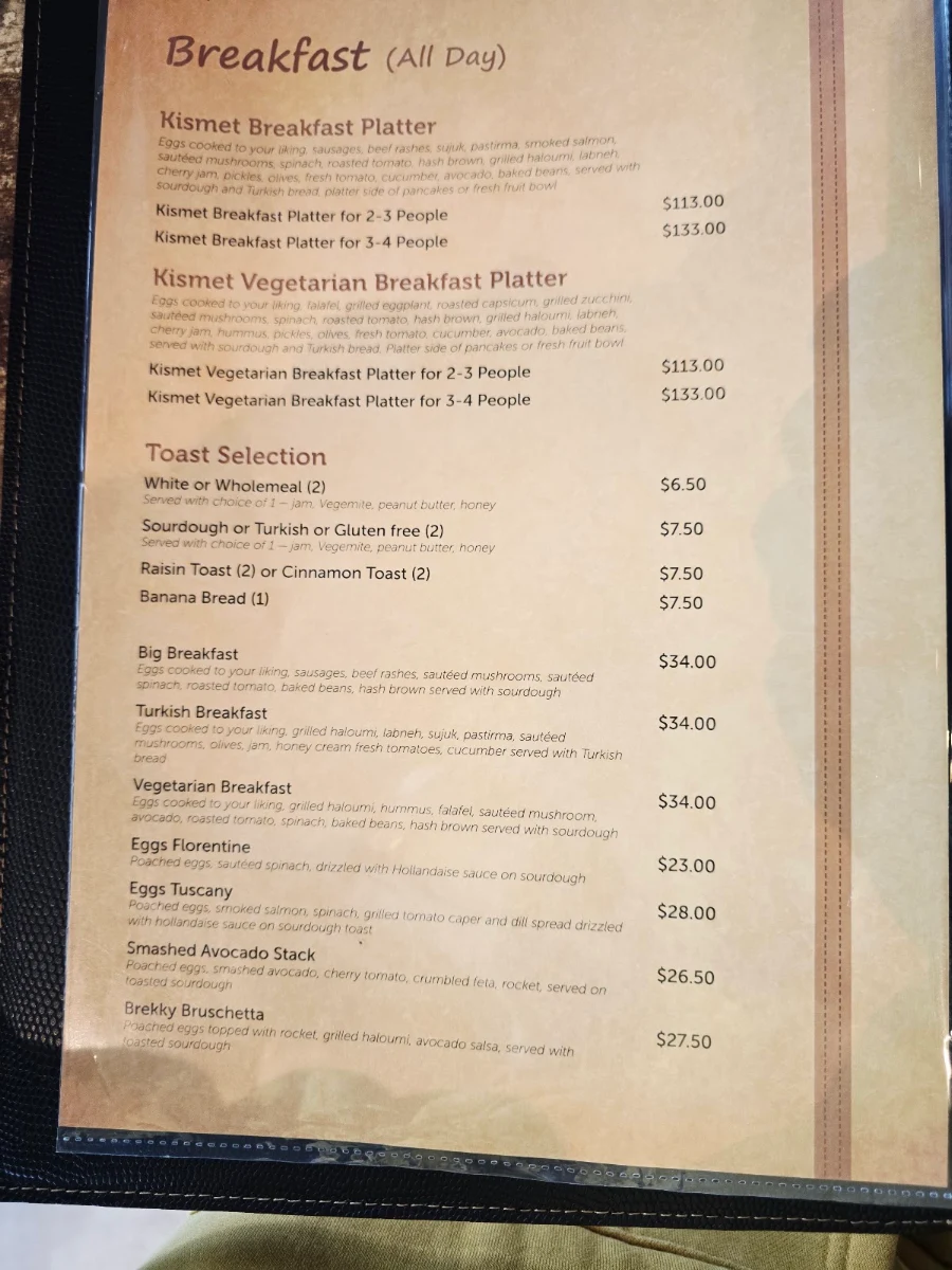 Menu, Kismet and Co