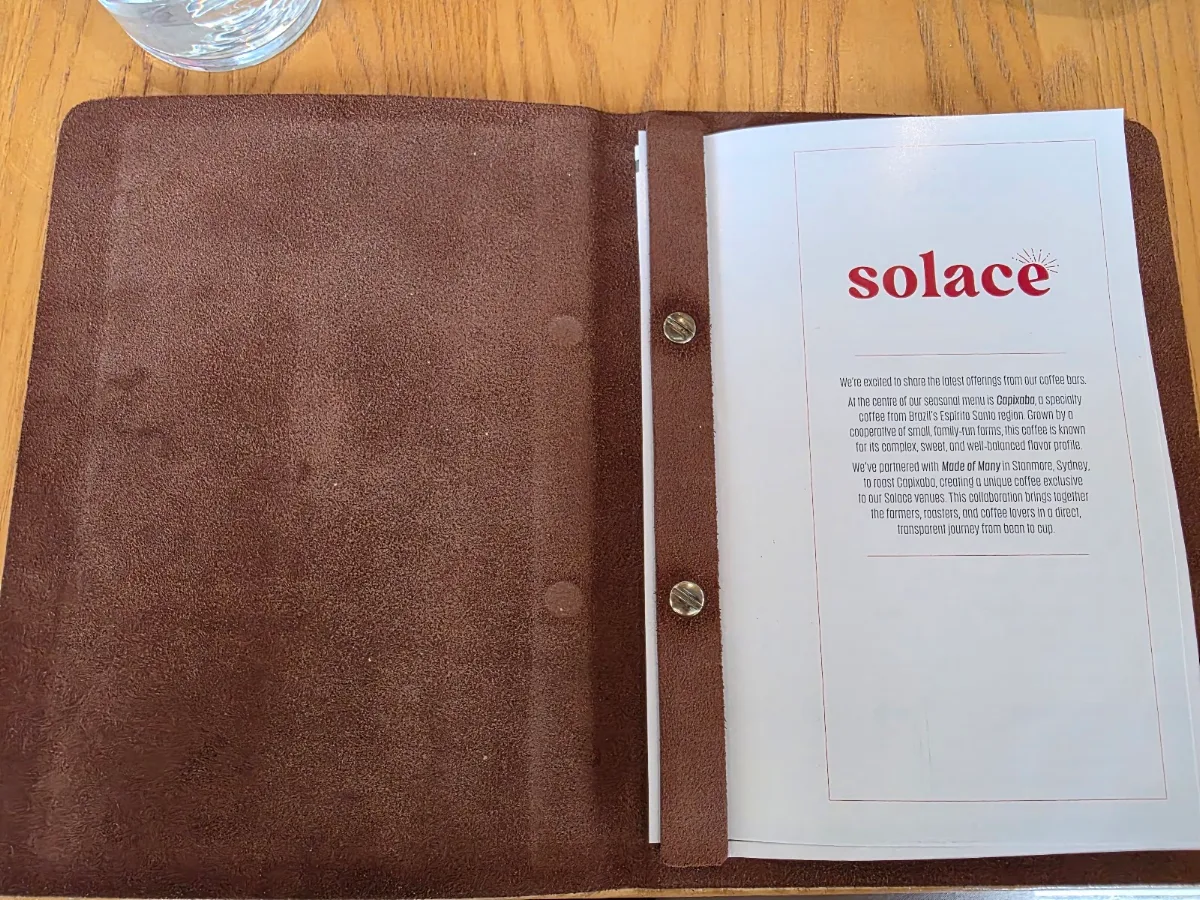 Menu, Somewhere North