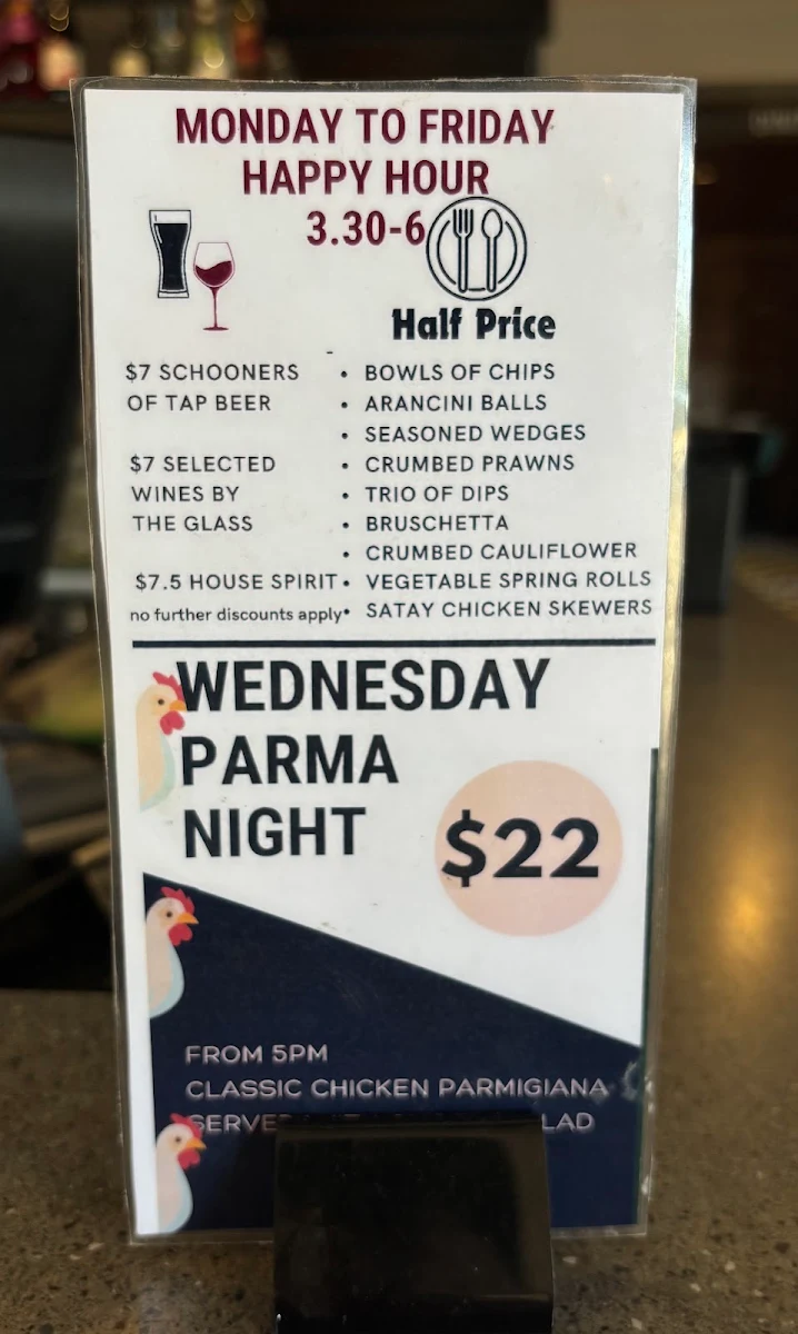 Menu, The North Star Hotel