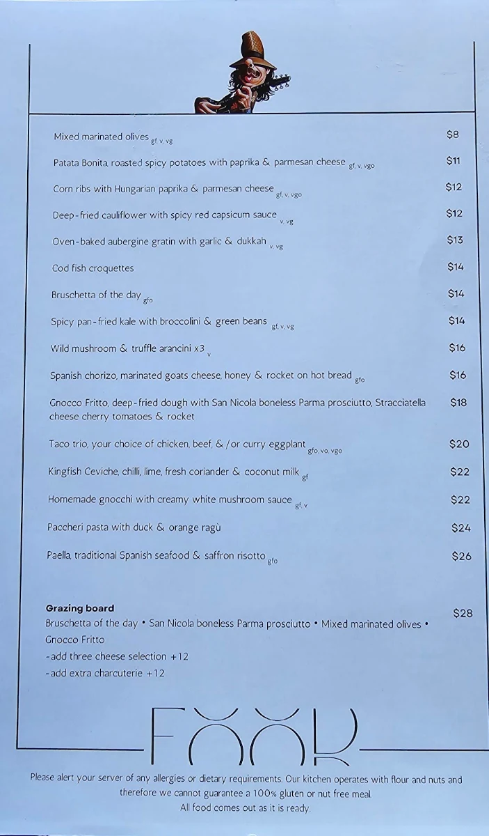 Menu, Django's