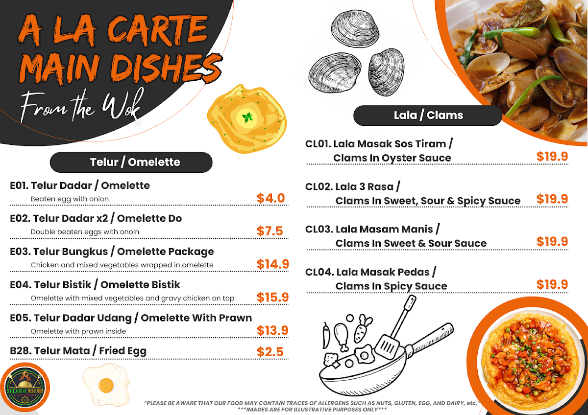 Menu, Selera Asian