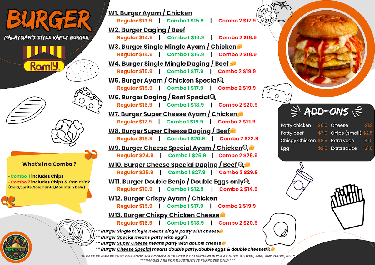 Menu, Selera Asian