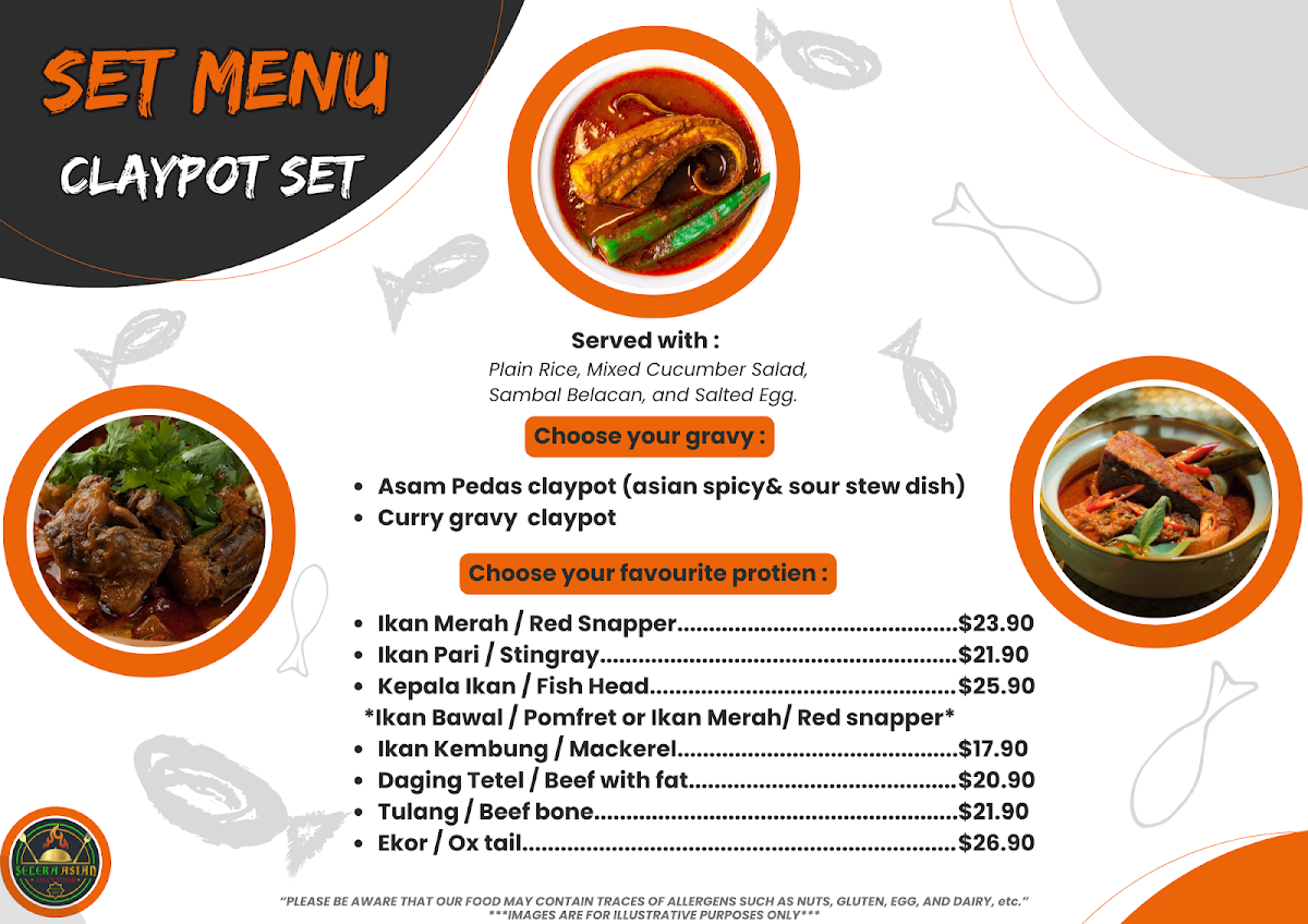 Menu, Selera Asian