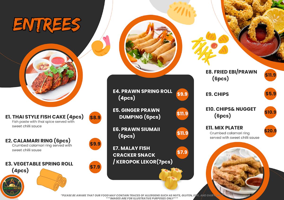 Menu, Selera Asian