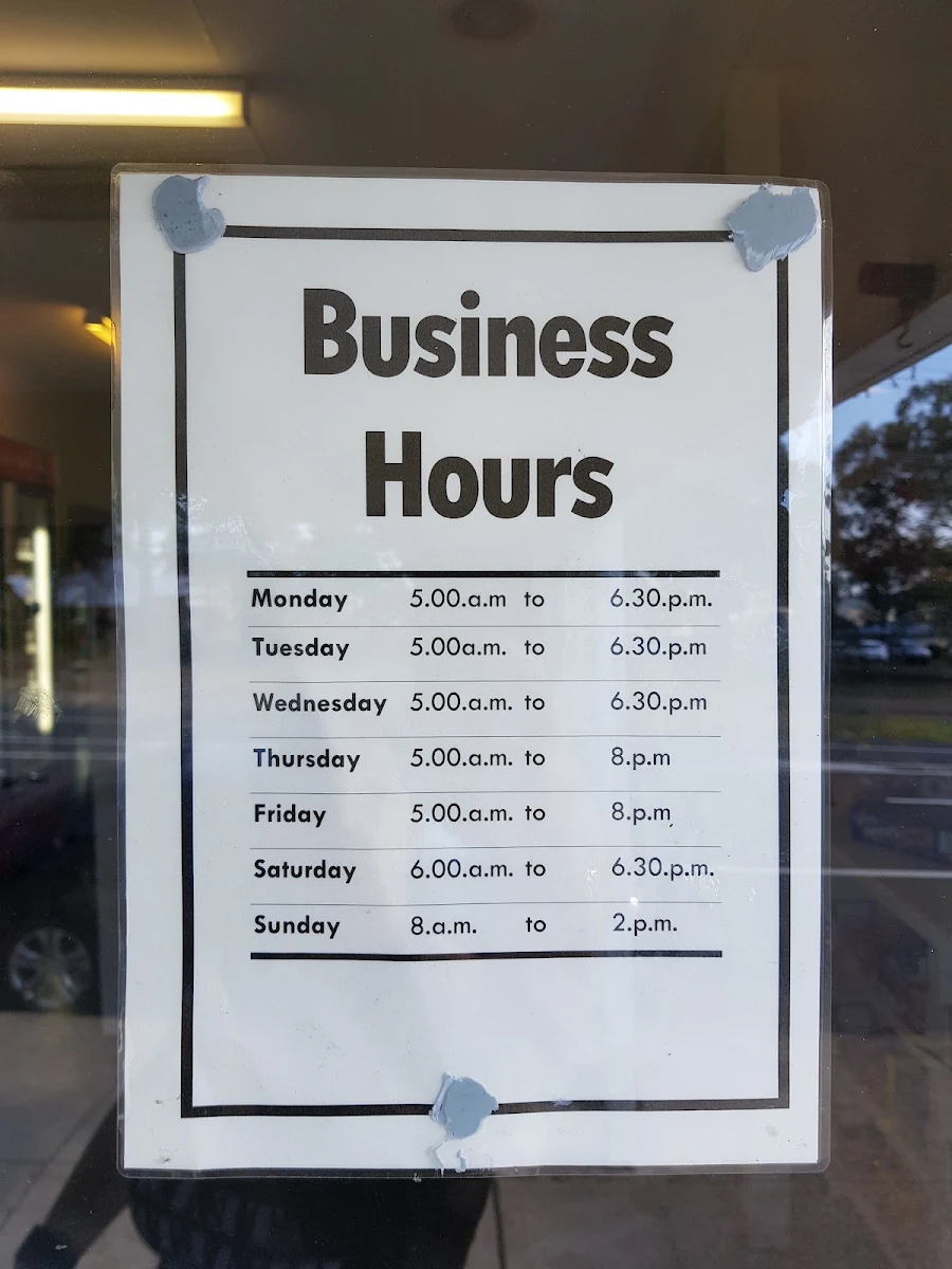Menu, Gillieston Heights Take Away and Bottle shop