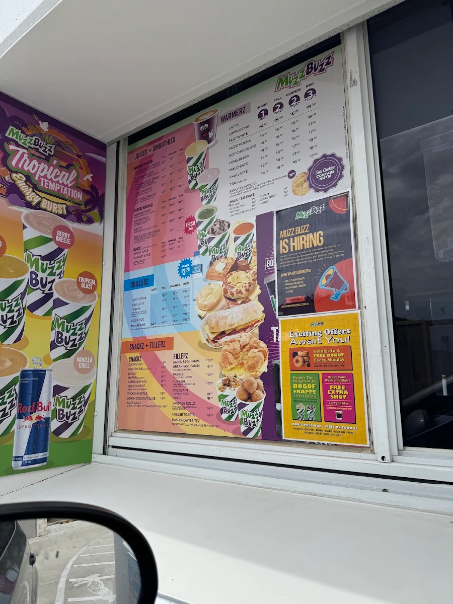 Menu, Muzz Buzz - Bentley