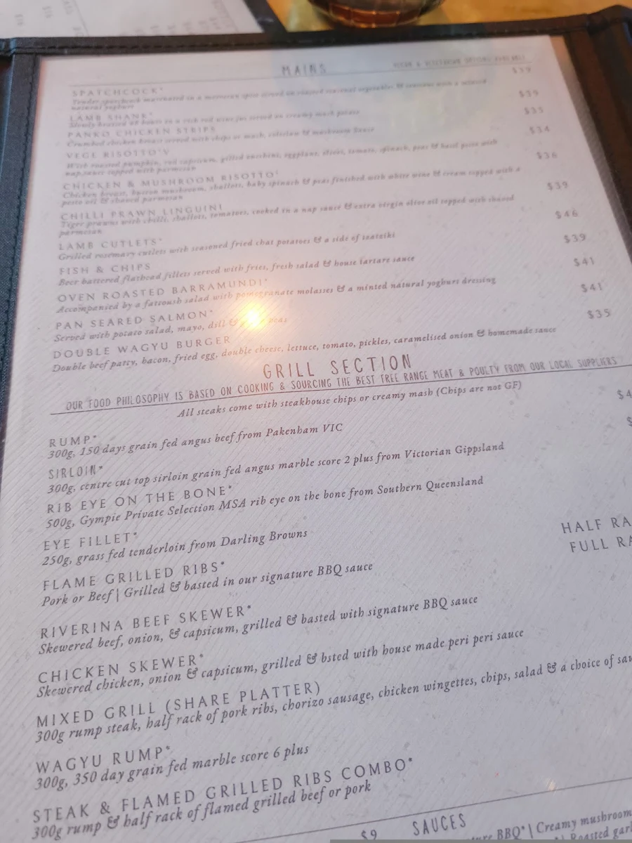 Menu, Butcher and the Farmer Tramsheds