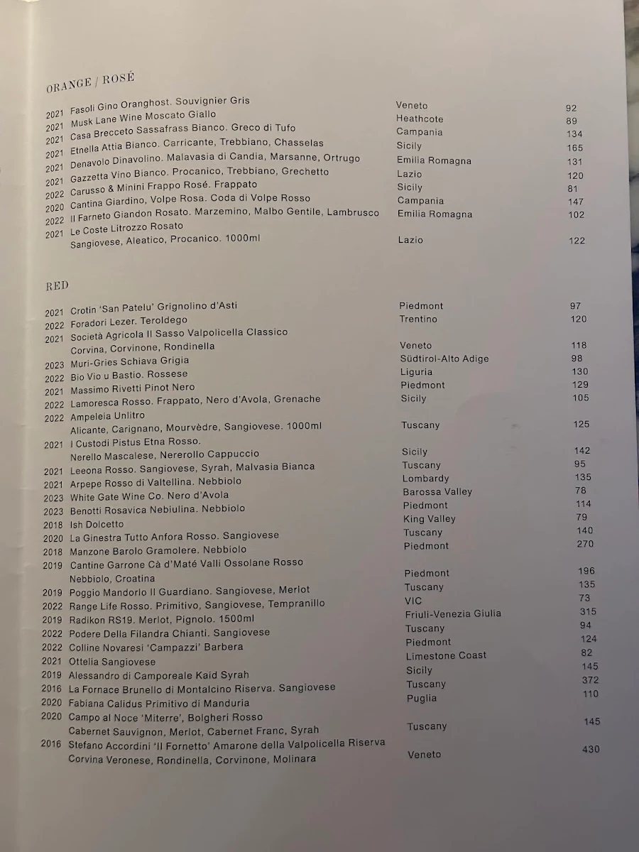 Menu, Lagotto