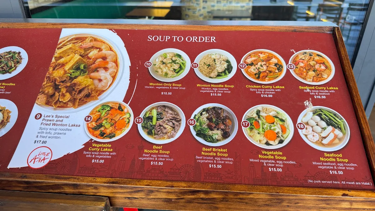 Menu, Little Asia 1CC Building MAQU