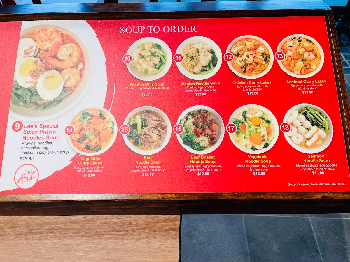 Menu, Little Asia 1CC Building MAQU