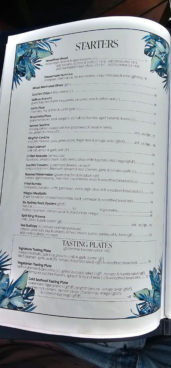 Menu, 8 at Trinity